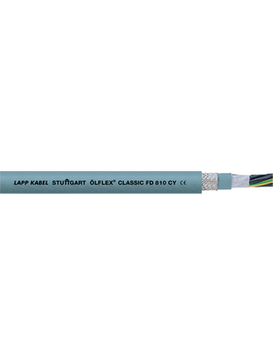 Lapp - 0026221/50 - Mains cable   4  Cores,   4 x0.75 mm2 Bare copper stranded wire shielded PVC, 0026221/50, Lapp