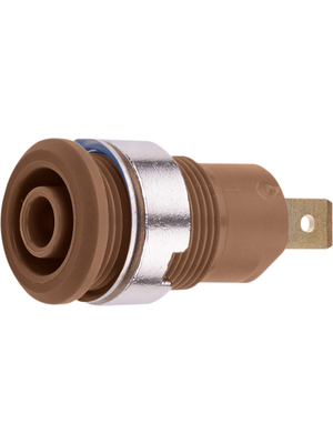 Staeubli Electrical Connectors - SLB4-F BROWN - Safety socket ? 4 mm brown CAT III N/A, SLB4-F BROWN, St?ubli Electrical Connectors