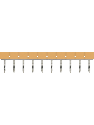 Omron Industrial Automation - PYDN-6.2-100Y - Short bar;Short bar, yellow, Pitch=6.2 mm, Poles=10, PYDN-6.2-100Y, Omron Industrial Automation
