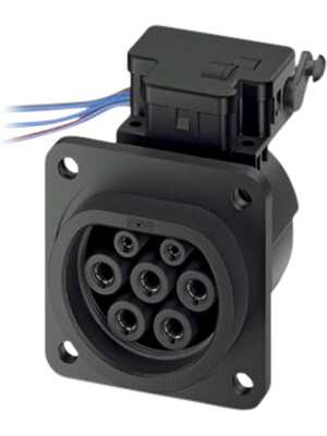 Phoenix Contact - EV-T2M3SE12-3AC32A-1,5M6,0E10 - E-Mobility Socket Outlet 32 A, N/A black, 1622176, EV-T2M3SE12-3AC32A-1,5M6,0E10, Phoenix Contact