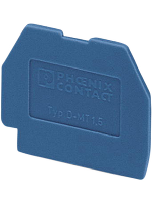 Phoenix Contact - D-MT 1,5 BU - End plate, blue, D-MT 1,5 BU, Phoenix Contact