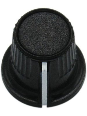 RND Components - RND 210-00296 - Plastic Round Knob, black, 3.2 mm H Shaft, RND 210-00296, RND Components