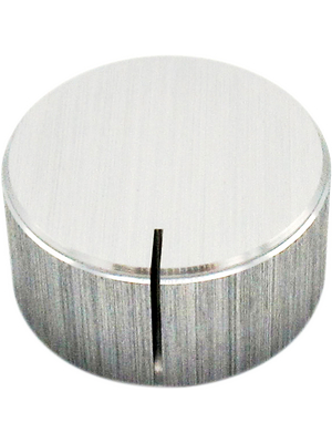 RND Components - RND 210-00336 - Aluminium Knob, silver, 6.4 mm shaft, RND 210-00336, RND Components