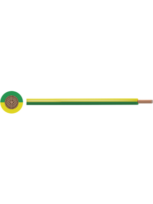 RND Cable - RND 475-00218 - Stranded wire, 2.50 mm2, green-yellow Copper LSZH, RND 475-00218, RND Cable