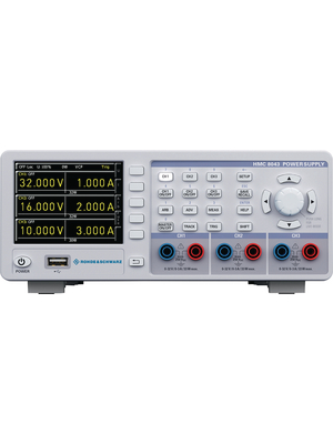 Rohde & Schwarz - HMC8043 - Laboratory Power Supply 3 Ch. 32 VDC 3 A / 32 VDC 3 A / 32 VDC 3 A, Programmable, HMC8043, Rohde & Schwarz