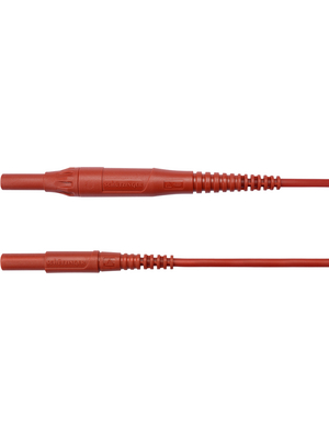 Schtzinger - MSFK B441 / 1 / 200 / RT - Fused Safety test lead ? 4 mm red 200 cm 1 mm2 CAT IV, MSFK B441 / 1 / 200 / RT, Schtzinger