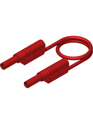 SKS Kontakttechnik - MLS SIL WS 50/1 red - Test lead ? 4 mm red 50 cm 1 mm2 CAT II, MLS SIL WS 50/1 red, SKS Kontakttechnik