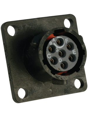 Souriau - UTS010E7S - Panel Mount Socket with Flange UTS Hi seal Poles=7 N/A Female Housing size10, UTS010E7S, Souriau