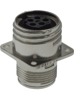 TE Connectivity - 208721-1 - Receptacle CPC1 Poles=5, accepts female contacts / Square Flange, 208721-1, TE Connectivity