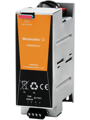 Weidmller - CP A BATTERY 24V DC1.3AH - DC-UPS 1.3 Ah 24 VDC 15 A, CP A BATTERY 24V DC1.3AH, Weidmller