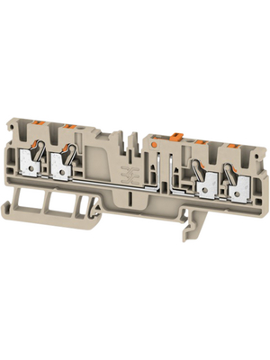 Weidmüller - ADT 2.5 4C - 1989860000 - Test disconnect terminal block N/A Dark Beige, 0.5...2.5 mm2, ADT 2.5 4C - 1989860000, Weidmüller