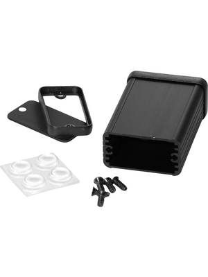 Hammond - 1455D601BK - Metal enclosure, black, 45 x 60 x 25 mm, Aluminium, 1455D601BK, Hammond