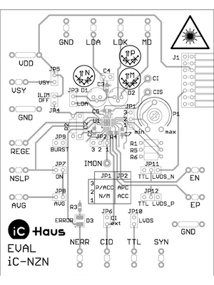 IC Haus - IC-NZN EVAL NZN1D - Evaluation board, IC-NZN EVAL NZN1D, IC Haus