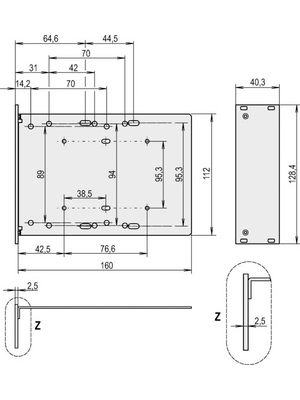 Pentair Schroff - 20810-611 - Module, 3 HE, 8 TE, 20810-611, Pentair Schroff