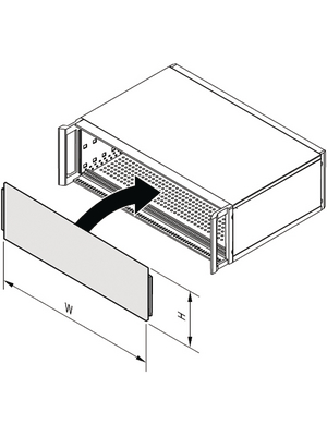 Pentair Schroff - 34571-608 - Front panel 3 HE 84 TE, 34571-608, Pentair Schroff