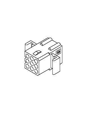 Molex - 1625-09R1 / 0306-1092 - Crimp housing Pitch3.68 mm Poles 3 x 3 Standard .062", 1625-09R1 / 0306-1092, Molex