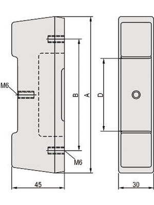 Pentair Schroff - 20823-669 - Rear Foot, 4 HE, 20823-669, Pentair Schroff