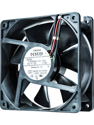 NMB - 11938KA-12L-EA-00 - Axial fan 119 x 119 x 38.4 mm 184.2 m3/h 12 VDC 6.60 W, 11938KA-12L-EA-00, NMB