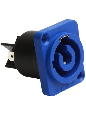 Amphenol - HP-3-MD - XLR, Receptacle 3 N/A HP Soldering lugs blue, HP-3-MD, Amphenol