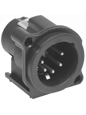 Amphenol - AC5MAV-AU-B - XLR, Receptacle 5 N/A AC PCB black, AC5MAV-AU-B, Amphenol