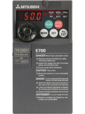 Mitsubishi Electric - FR-E720S-015SC-EC - Converter FR-E720S 0.2 kW, 200...240 VAC Single phase, FR-E720S-015SC-EC, Mitsubishi Electric