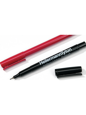 HellermannTyton - T82S-BK - Black marker pen black 100 mm x 6 mm, 500-50820, T82S-BK, HellermannTyton