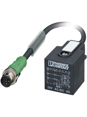 Phoenix Contact - SAC-3P-M12MS/0,6-PUR/A-1L-Z - Sensor cable Valve Connector A Socket M12 Plug 0.60 m, SAC-3P-M12MS/0,6-PUR/A-1L-Z, Phoenix Contact