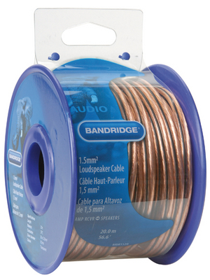 Bandridge - BRM1520 - Audio cable   2 x1.50 mm2 transparent, BRM1520, Bandridge