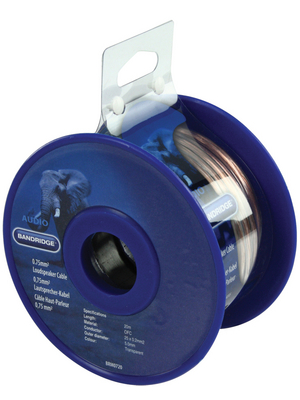 Bandridge - BRM0720 - Audio cable   2 x0.75 mm2 transparent, BRM0720, Bandridge