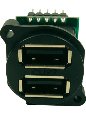 Cliff - CP30090 - Dual USB Socket in XLR Housing, CP30090, Cliff