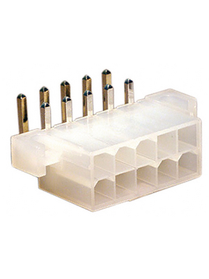 Molex - 5569-10A1 / 3929-1108 - Male header, 10-pin, 90 Pitch4.2 mm Poles 2 x 5 Mini-Fit Jr, 5569-10A1 / 3929-1108, Molex