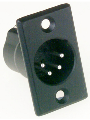 Amphenol - AC4MPNZB - XLR, Receptacle 4 N/A AC Soldering Cups black, AC4MPNZB, Amphenol