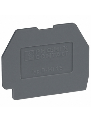 Phoenix Contact - D-MT 1,5 - Side wall grey, D-MT 1,5, Phoenix Contact
