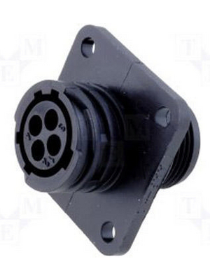 TE Connectivity - 182921-1 - Female receptacle series CPC 4-pin CPC1 Poles=4, accepts female contacts / Square Flange, 182921-1, TE Connectivity