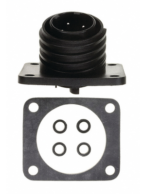 Bulgin - PX0941/04/P - Appliance plug with flange, 4-pole Poles 4, PX0941/04/P, Bulgin