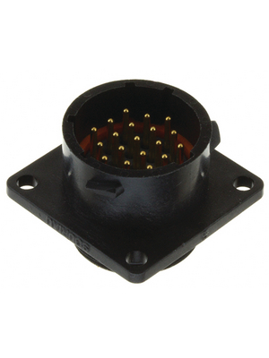 Souriau - UTS014E19P - Panel Mount Plug with Flange UTS Hi seal Poles=19 N/A Male Housing size14, UTS014E19P, Souriau