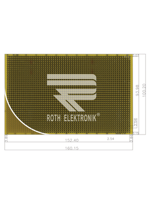 Roth Elektronik - RE200-LF - Laboratory card FR4 epoxy heat tin-plated, RE200-LF, Roth Elektronik