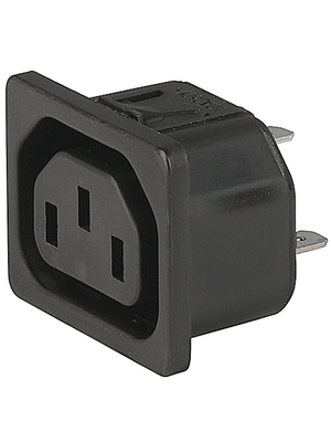 Schurter - 6600.4310.21 - Flush-type device socket C13 Snap-in, 6600.4310.21, Schurter