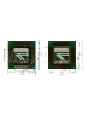 Roth Elektronik - RE472 - Laboratory card FR4 Epoxide + chem. Ni/Au, RE472, Roth Elektronik