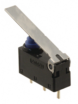Omron Electronic Components - D2HW-A221D - Micro switch 2 A Flat lever N/A 1 change-over (CO), D2HW-A221D, Omron Electronic Components