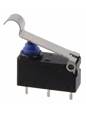 Omron Electronic Components - D2HW-A231D - Micro switch 2 A Roller lever N/A 1 change-over (CO), D2HW-A231D, Omron Electronic Components