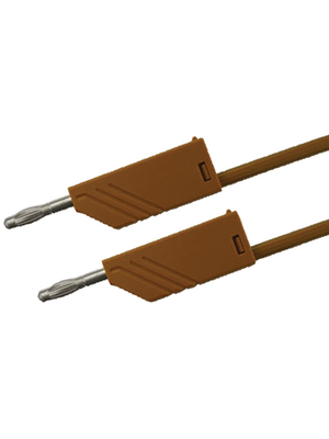 SKS Kontakttechnik - MLN 25/2.5 BRAUN / BROWN - Test lead ? 4 mm brown 25 cm 2.5 mm2 CAT I, MLN 25/2.5 BRAUN / BROWN, SKS Kontakttechnik