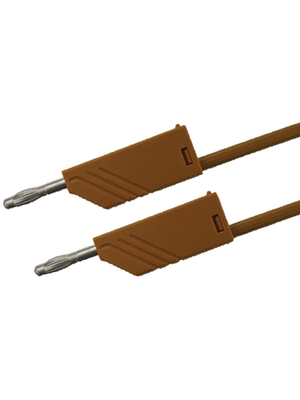 SKS Kontakttechnik - MLN 100/2.5 BRAUN / BROWN - Test lead ? 4 mm brown 100 cm 2.5 mm2 CAT I, MLN 100/2.5 BRAUN / BROWN, SKS Kontakttechnik