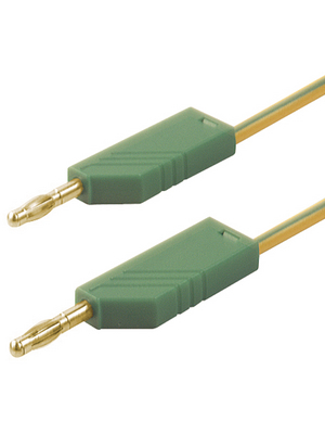 SKS Kontakttechnik - MLN 100/2.5 AU GELB/GRN / YEL - Test lead ? 4 mm yellow/green 100 cm 2.5 mm2 CAT I, MLN 100/2.5 AU GELB/GRN / YEL, SKS Kontakttechnik