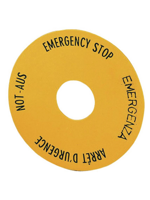 Eaton Moeller - SRT1 - Emergency stop sign in four languages ? 60 mm 25 x 25 mm, SRT1, Eaton M?ller
