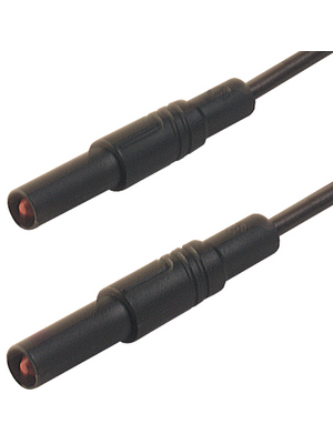 SKS Kontakttechnik - MLS GG 50/1 SCHWARZ / BLACK - Safety test lead ? 4 mm black 50 cm 1 mm2 CAT III, MLS GG 50/1 SCHWARZ / BLACK, SKS Kontakttechnik