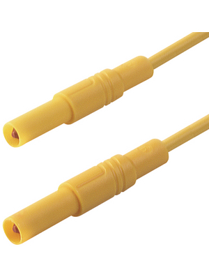 SKS Kontakttechnik - MLS GG 50/1 GELB / YELLOW - Safety test lead ? 4 mm yellow 50 cm 1 mm2 CAT III, MLS GG 50/1 GELB / YELLOW, SKS Kontakttechnik