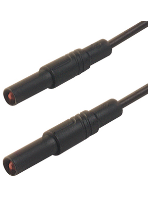 SKS Kontakttechnik - MLS GG 50/2.5 SCHWARZ / BLACK - Safety test lead ? 4 mm black 50 cm 2.5 mm2 CAT III, MLS GG 50/2.5 SCHWARZ / BLACK, SKS Kontakttechnik