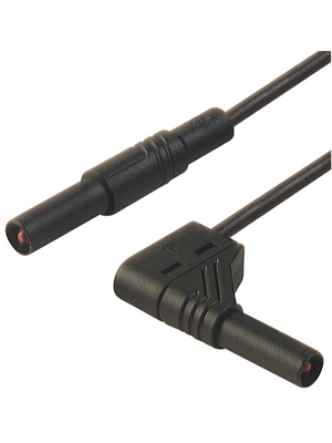 SKS Kontakttechnik - MLS WG 25/2.5 SCHWARZ / BLACK - Safety test lead ? 4 mm black 25 cm 2.5 mm2 CAT III, MLS WG 25/2.5 SCHWARZ / BLACK, SKS Kontakttechnik