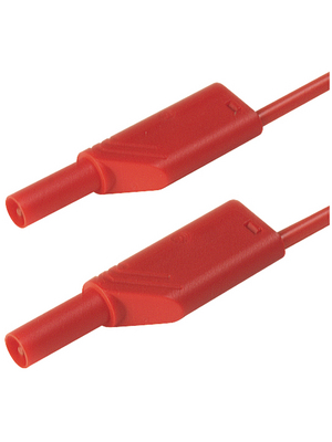 SKS Kontakttechnik - MLS WS 25/1 ROT / RED - Safety test lead ? 4 mm red 25 cm 1 mm2 CAT II, MLS WS 25/1 ROT / RED, SKS Kontakttechnik